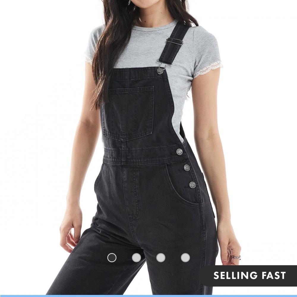 ASOS Charcoal Denim Overalls